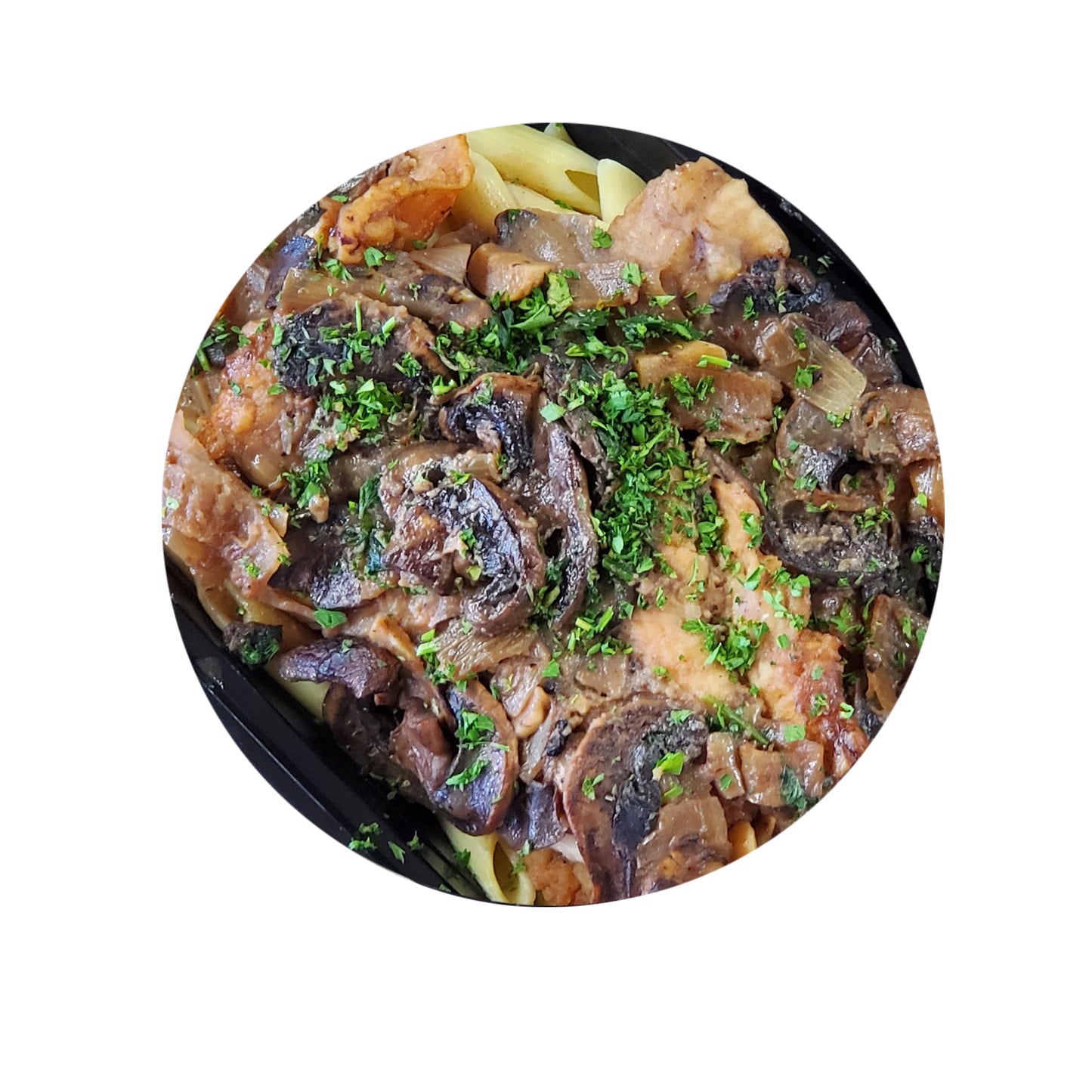 Chicken Marsala over Penne